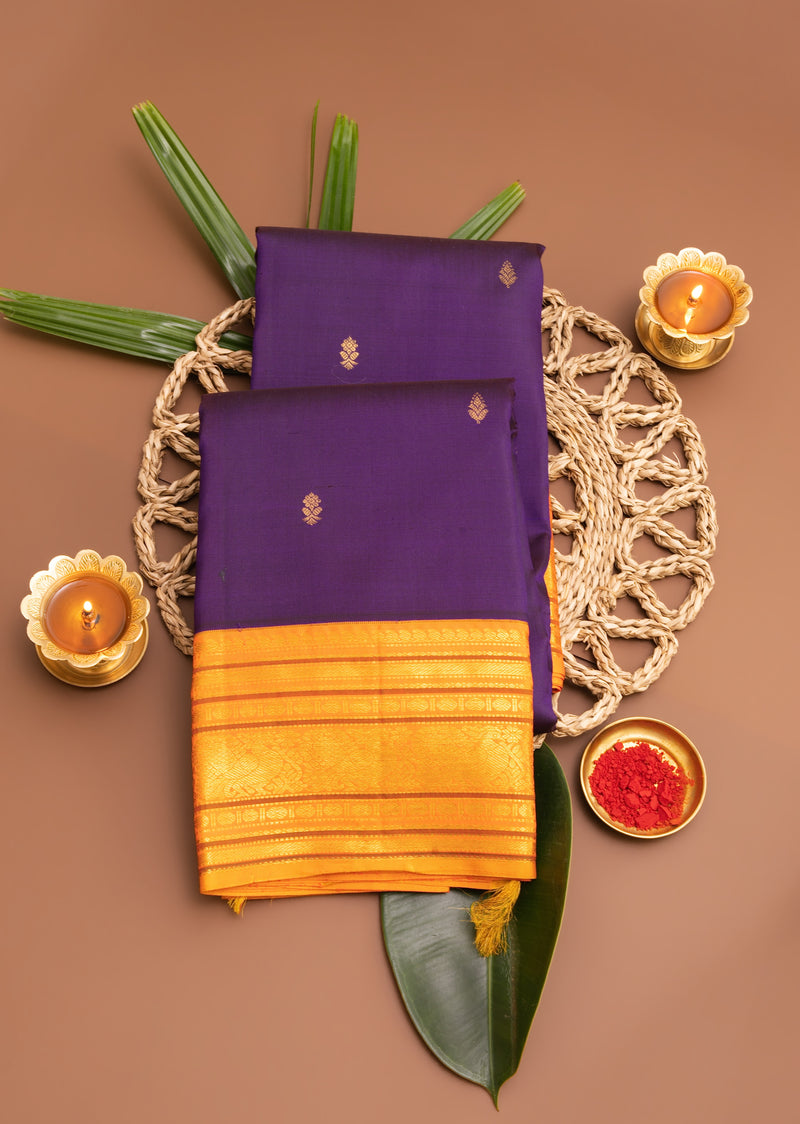 Floral Black Organza Saree